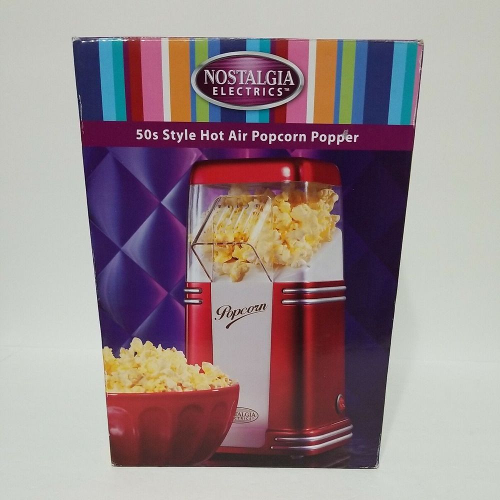 Nostalgia Electrics 50's Style Hot Air   Popcorn Popper Maker ‎ Red
